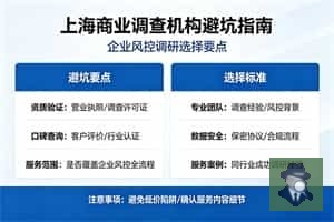 上海商业调查机构甄选标准 避坑指南